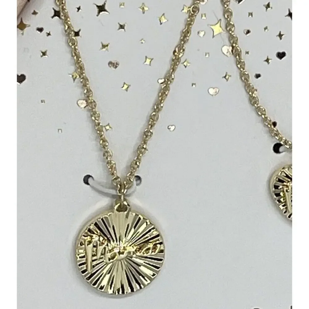 Unwritten 14K Gold Plated Mommy & Me Necklace(2 Piece Set)Gift For Mom Chic NEW